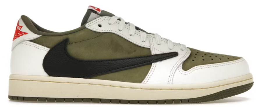 JORDAN 1 LOW X TRAVIS SCOTT MEDIUM OLIVE – PAIRFECT