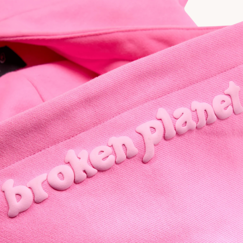 BROKEN PLANET "CANDY PINK" ZIP UP HOODIE