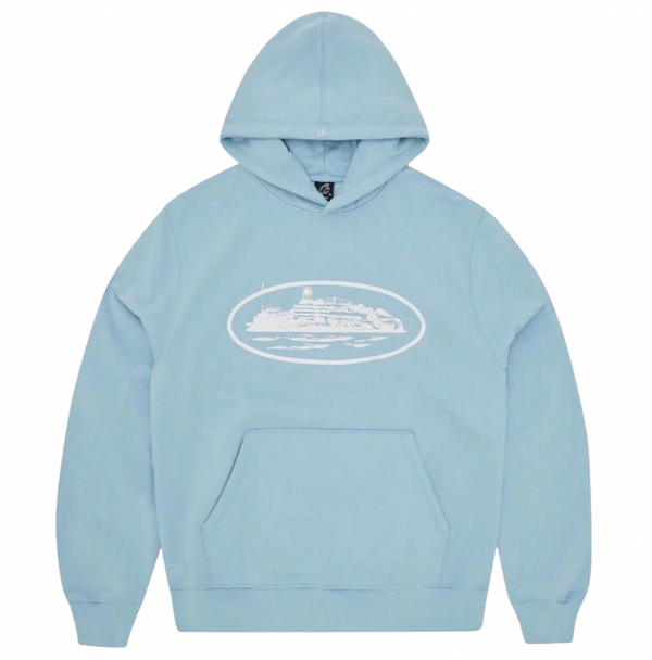 CORTEIZ OG ALCATRAZ BABY BLUE HOODIE