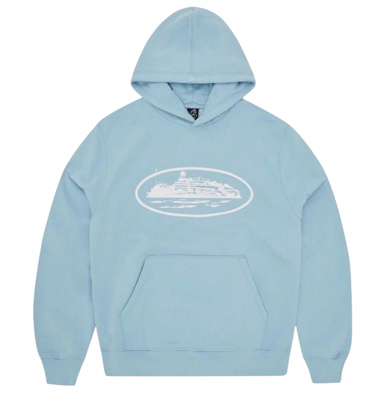 CORTEIZ OG ALCATRAZ BABY BLUE HOODIE