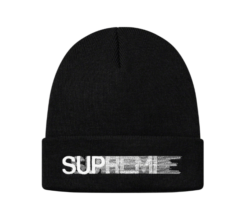 SUPREME BLACK MOTION LOGO BEANIE (SS20)