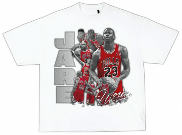 JARE CLO "BULLS" WHITE T-SHIRT