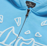 BROKEN PLANET "POWDER BLUE" ZIP UP HOODIE