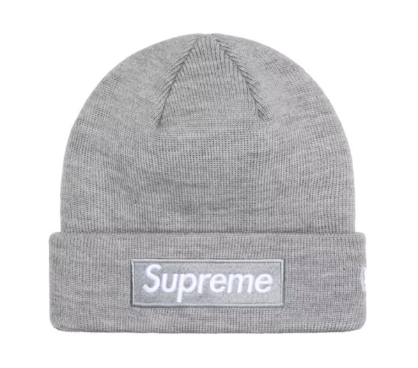 SUPRME GREY BOX LOGO BEANIE (FW24)