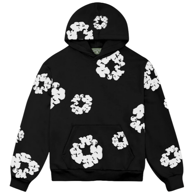 DENIM TEARS COTTON WREATH 'BLACK' HOODIE