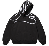 SUPREME SHOULDER SCRIPT 'BLACK' HOODIE (SS25)