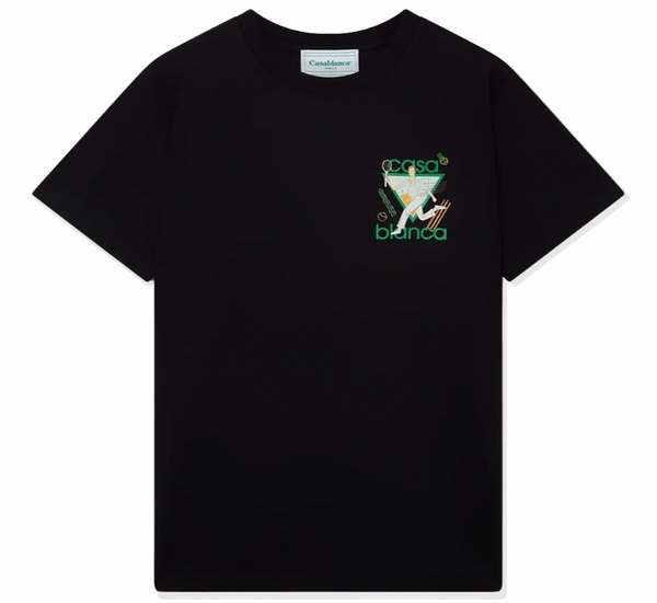 CASABLANCA 'LE JUI' BLACK JERSEY T-SHIRT