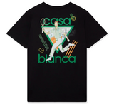 CASABLANCA 'LE JUI' BLACK JERSEY T-SHIRT