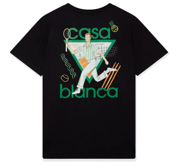 CASABLANCA 'LE JUI' BLACK JERSEY T-SHIRT