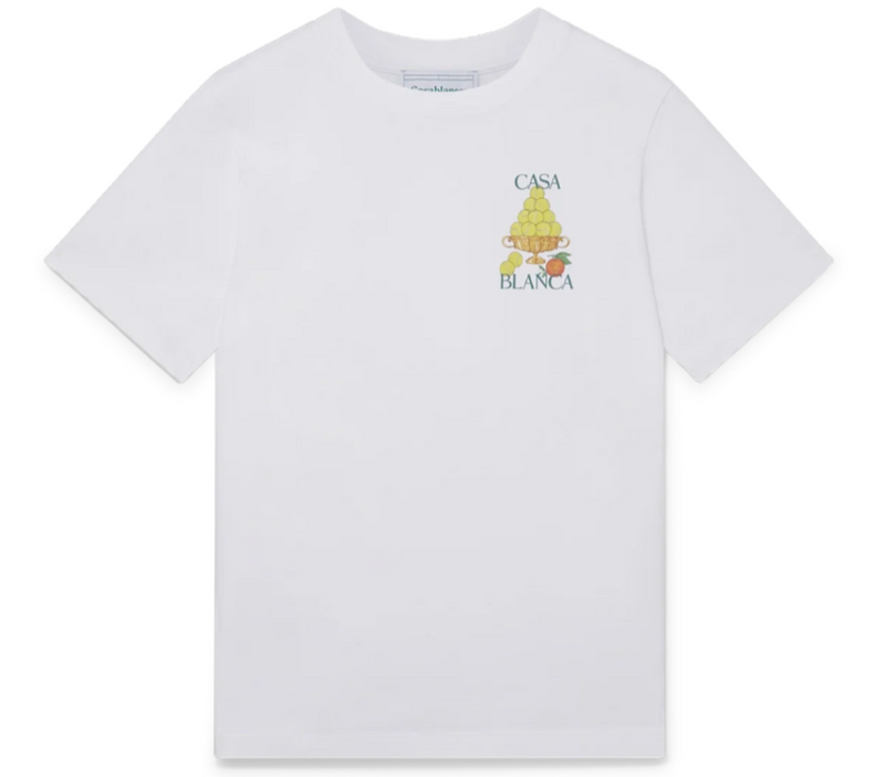CASABLANCA 'LE TRIOMPHE DE TENNIS' WHITE JERSEY T-SHIRT