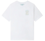 CASABLANCA 'TENNIS PASTELLE' WHITE JERSEY T-SHIRT