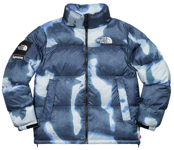 SUPREME X NORTH FACE BLEACHED INDIGO NUPTSE (FW21)