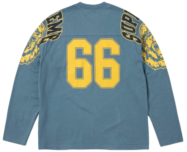 SUPREME MASCOT BLUE L/S FOOTBALL TOP (FW25)