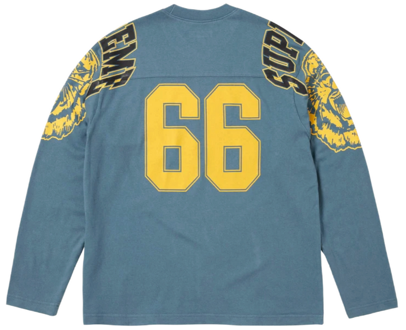 SUPREME MASCOT BLUE L/S FOOTBALL TOP (FW25)