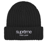 SUPREME CHUNKY KNIT CLASSIC LOGO 'BLACK' BEANIE