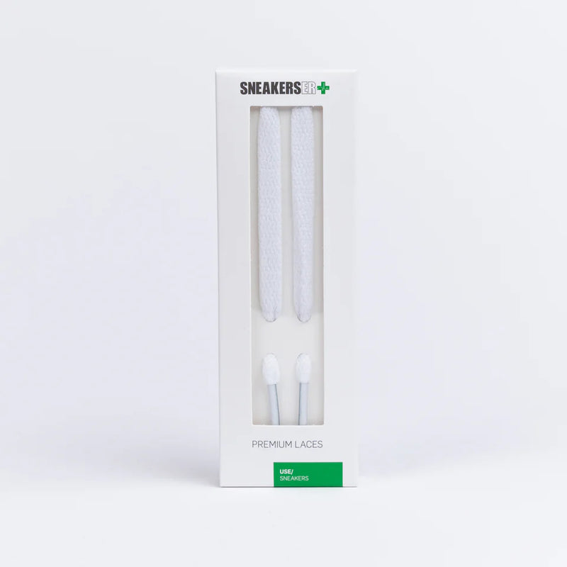 SNEAKERSER : FLAT SNEAKER LACES 120CM - WHITE