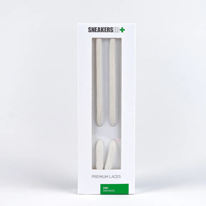 SNEAKERSER : ROUND LUXURY LACES 120cm - WHITE