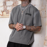 LAST LESSON 'WASHED GREY' SCRIPT T-SHIRT