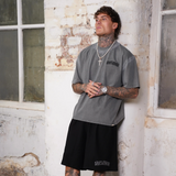LAST LESSON 'WASHED GREY' SCRIPT T-SHIRT