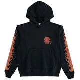 ERIC EMANUEL EE BASIC 'BLACK FLAME' HOODIE (FW26)