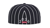 SUPREME DEVIL S LOGO NEW ERA 'STRIPE' FITTED CAP