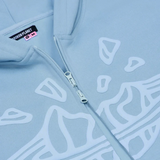BROKEN PLANET "SKY BLUE" ZIP UP HOODIE