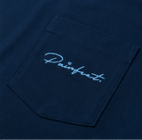 PAIRFECT SCRIPT 'DEEP NAVY' L/S POCKET T-SHIRT