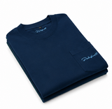 PAIRFECT SCRIPT 'DEEP NAVY' L/S POCKET T-SHIRT