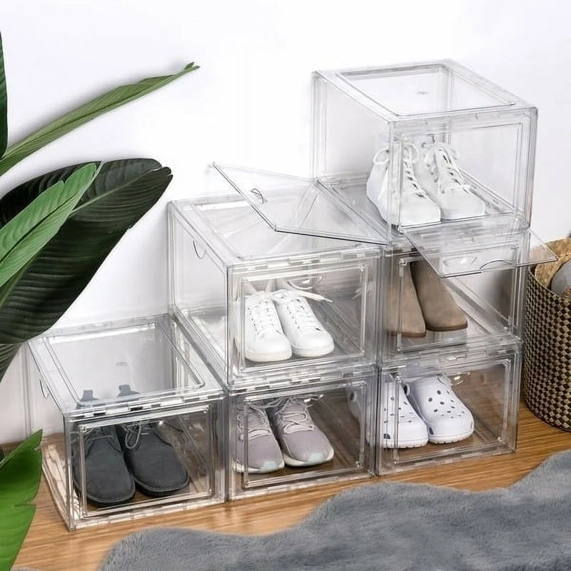TRANSPARENT STACKABLE SHOEBOX & ORGANISER