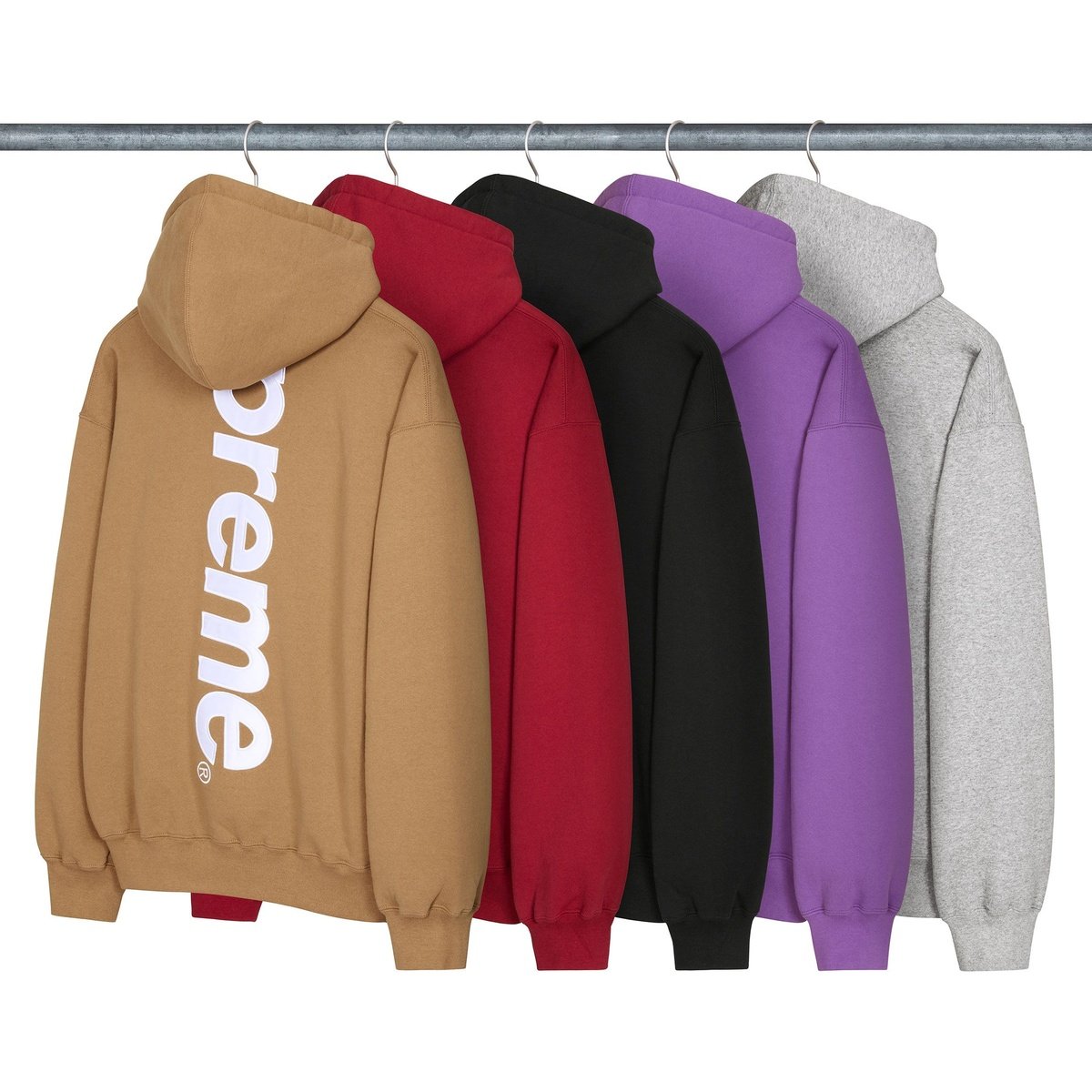 SUPREME SATIN APPLIQUE GREY HOODIE (FW25) – PAIRFECT