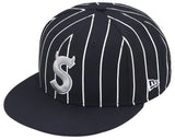 SUPREME DEVIL S LOGO NEW ERA 'STRIPE' FITTED CAP