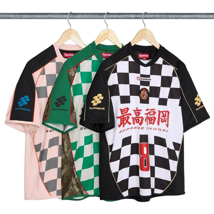 SUPREME CHECKERBOARD FOOTBALL JERSEY 'PINK' (SS26) – PAIRFECT