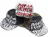 SUPREME PAINTED 5 PANEL 'BLACK' CAP