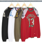 SUPREME PANELED RAGLAN L/S TOP 'DARK OLIVE' (FW26)