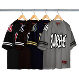 SUPREME REFLECTIVE FOOTBALL JERSEY 'NAVY' (FW26)