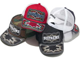 SUPREME WESTERN EMBROIDERED MESH BACK 5 PANEL 'BLACK' (SS26)