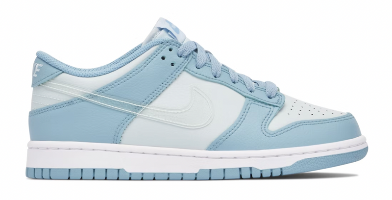 Nike dunk low (gs) clear blue swoosh