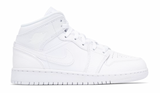 jordan 1 mid (gs) triple white