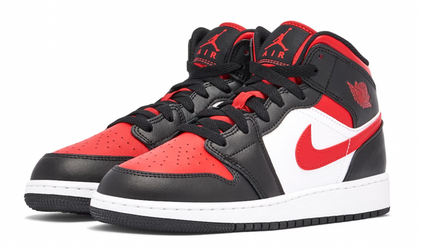 jordan 1 mid (gs) fire red