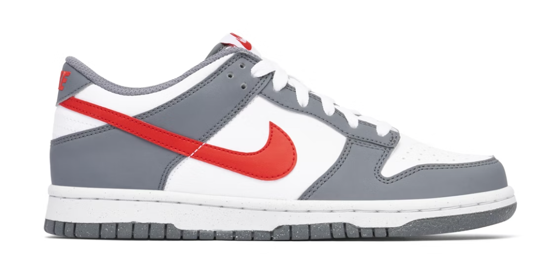 NIKE DUNK LOW (GS) GREY RED – PAIRFECT